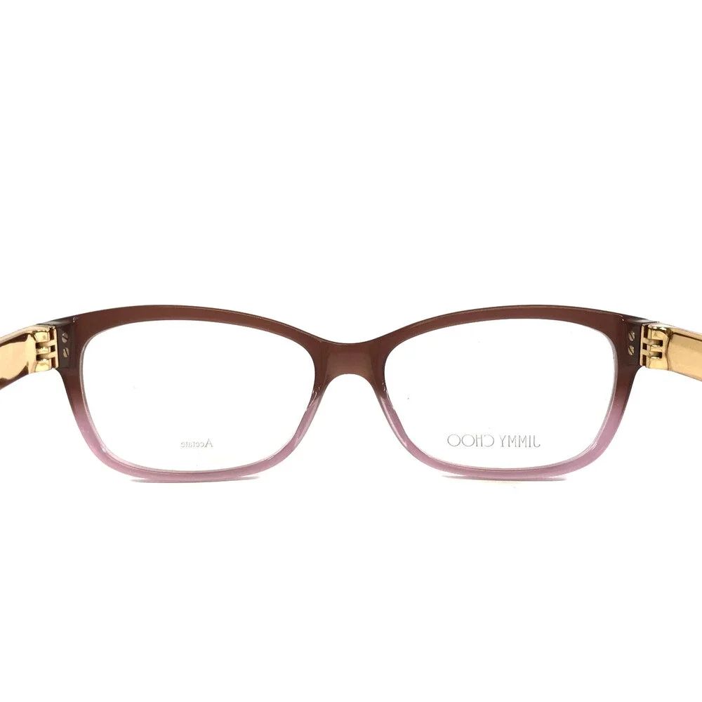 Jimmy Choo Eyeglasses Frames JC110 F1A Brown Pink Purple Fade Crystals 53-15-135